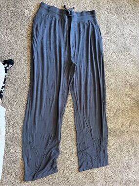 kate quinn Charcoal Drawstring Wide-Leg Pants